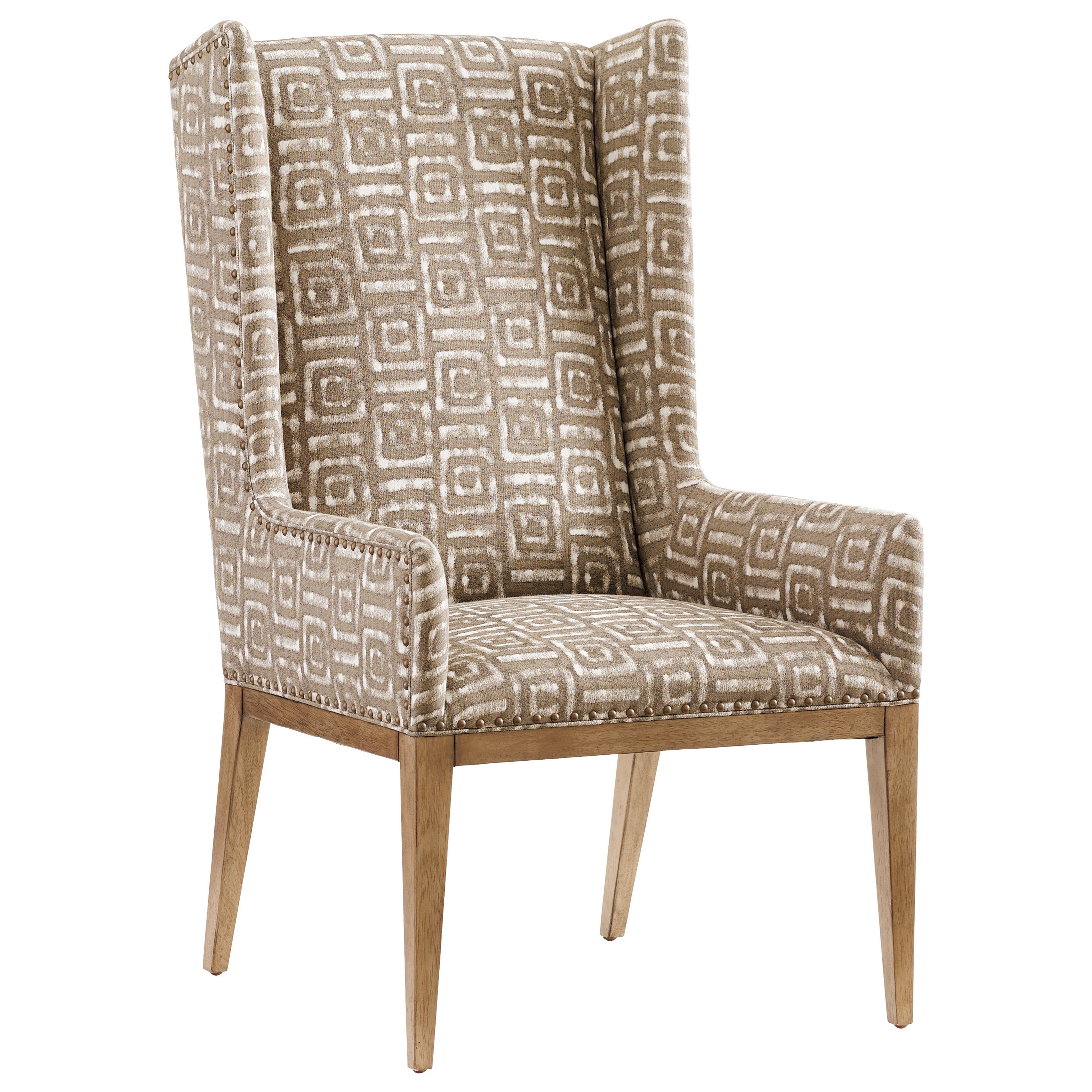 Tommy Bahama Home Cypress Point Milton Host Chair with Nailhead Studs